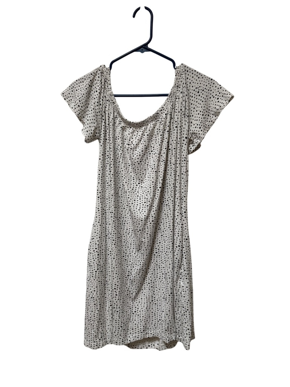 Ava Sky Fighting Eel Babydoll Polka Dot Mini Babydoll Pockets Dress Medium